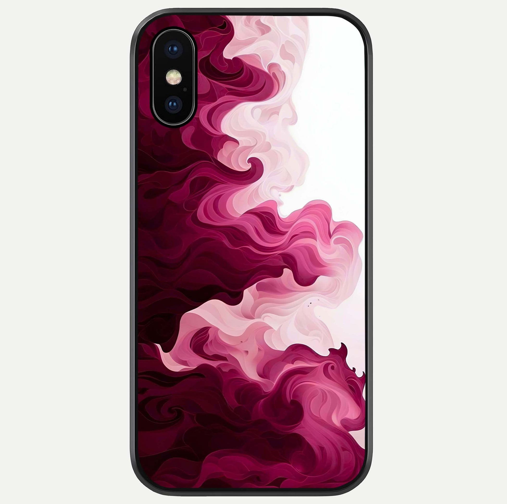 Crimson Wave Flow Glass Case For iPhone X by Custom World