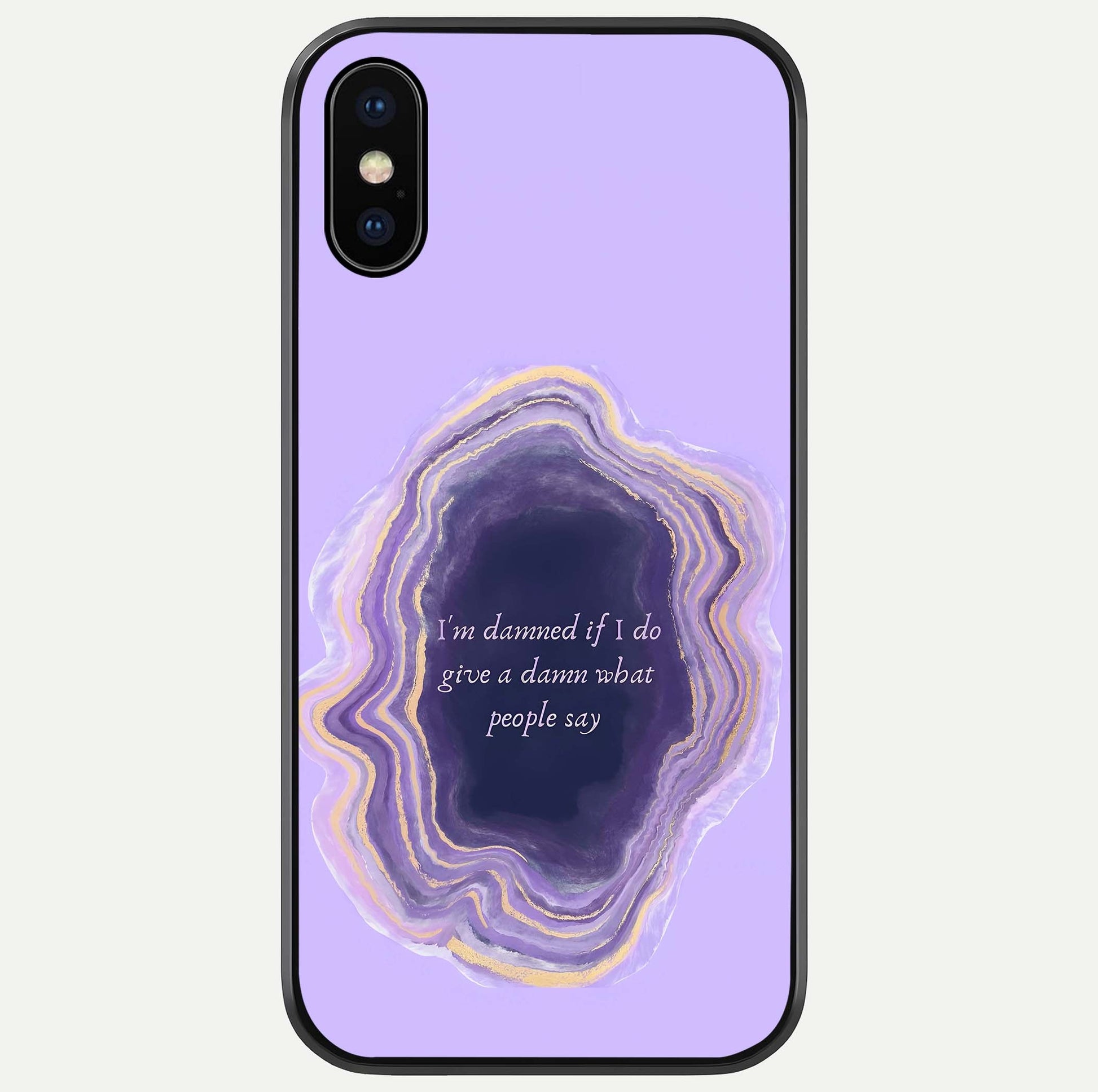 Damned People Quote Glass Case For iPhone X by Custom World