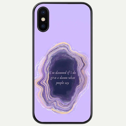 Damned People Quote Glass Case For iPhone X by Custom World