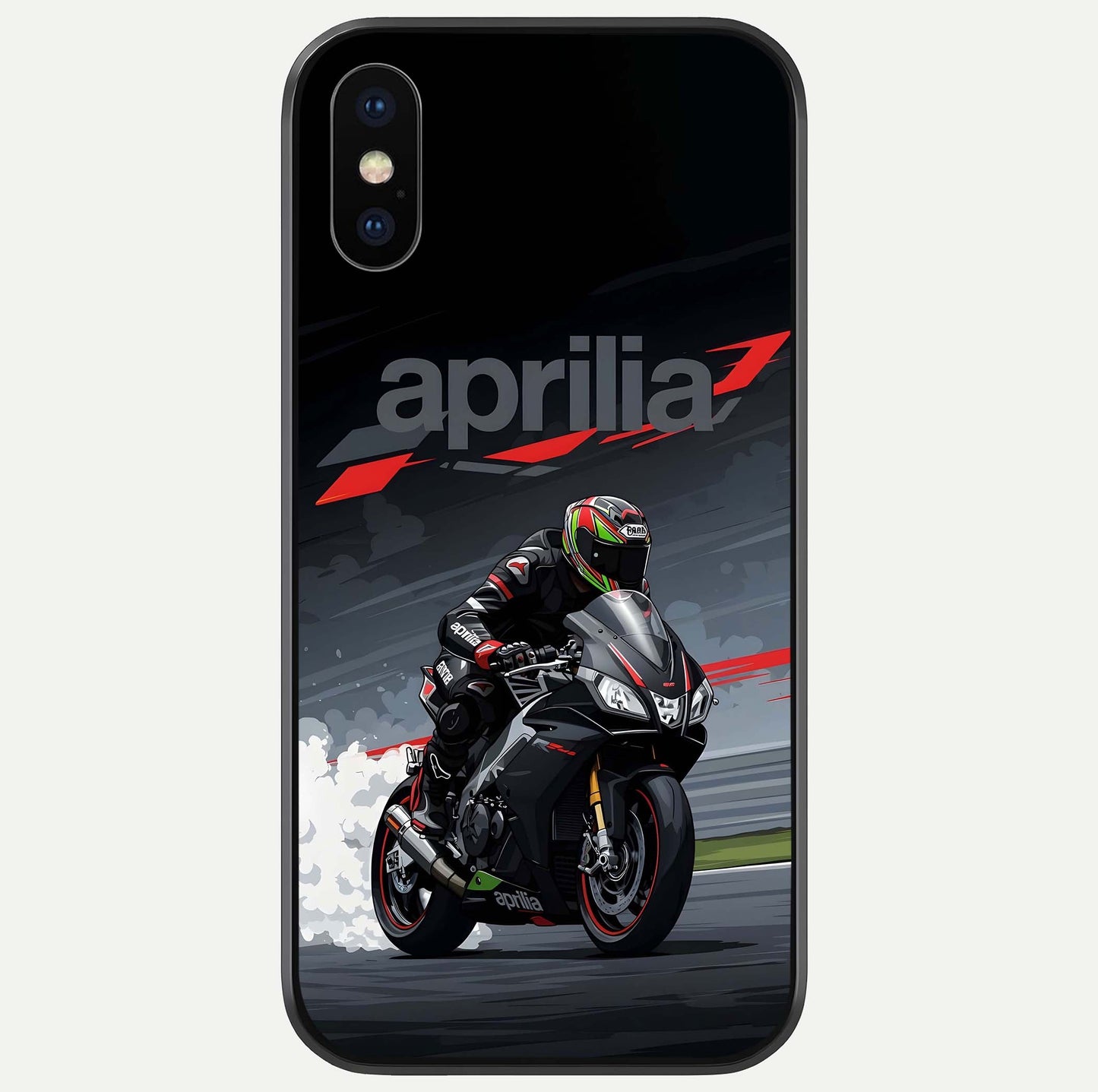 Dark Aprilla Glass Case For iPhone X by Custom World