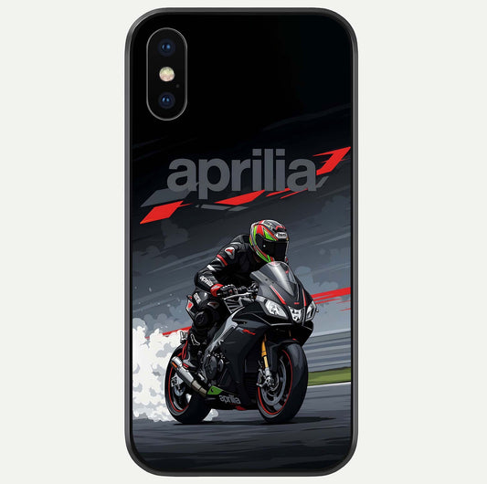 Dark Aprilla Glass Case For iPhone X by Custom World