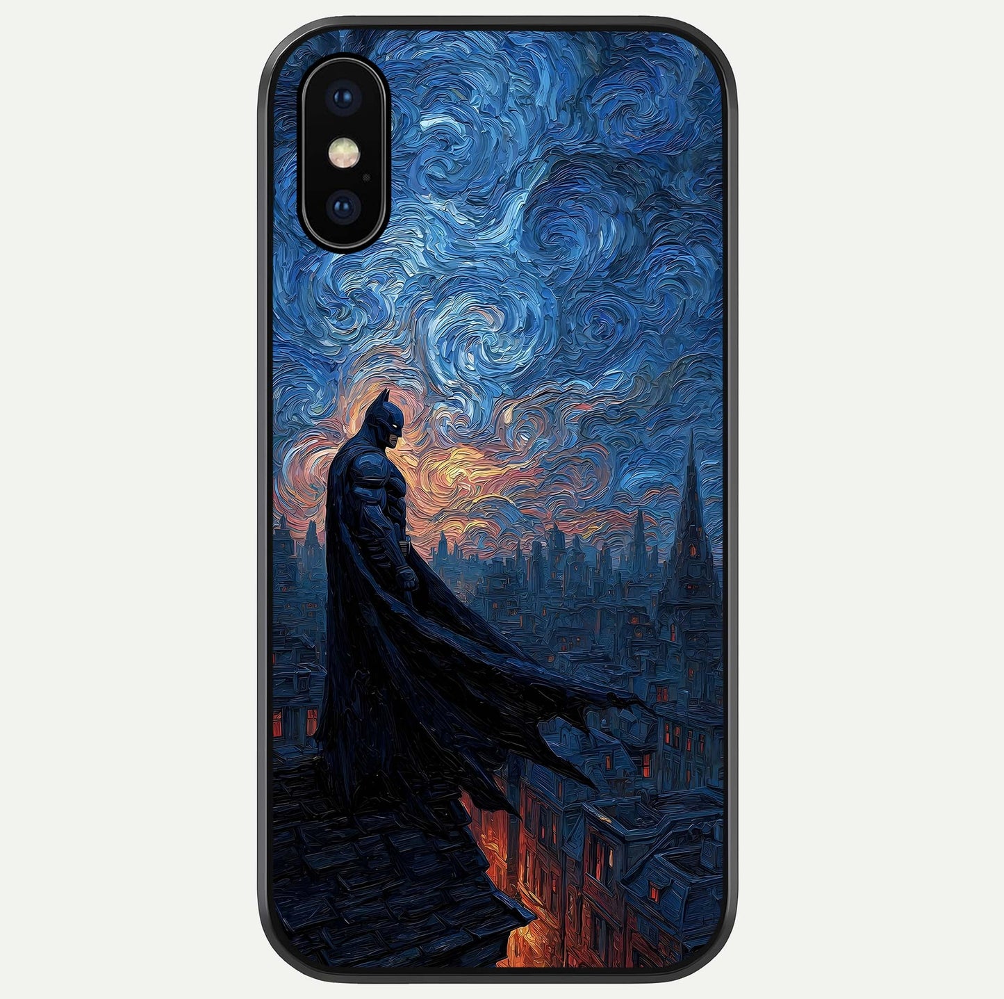 Dark Knight Dusk Glass Case For iPhone X by Custom World