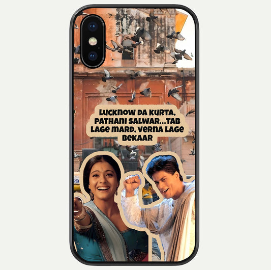 Desi Retro Vibes Glass Case For iPhone X by Custom World