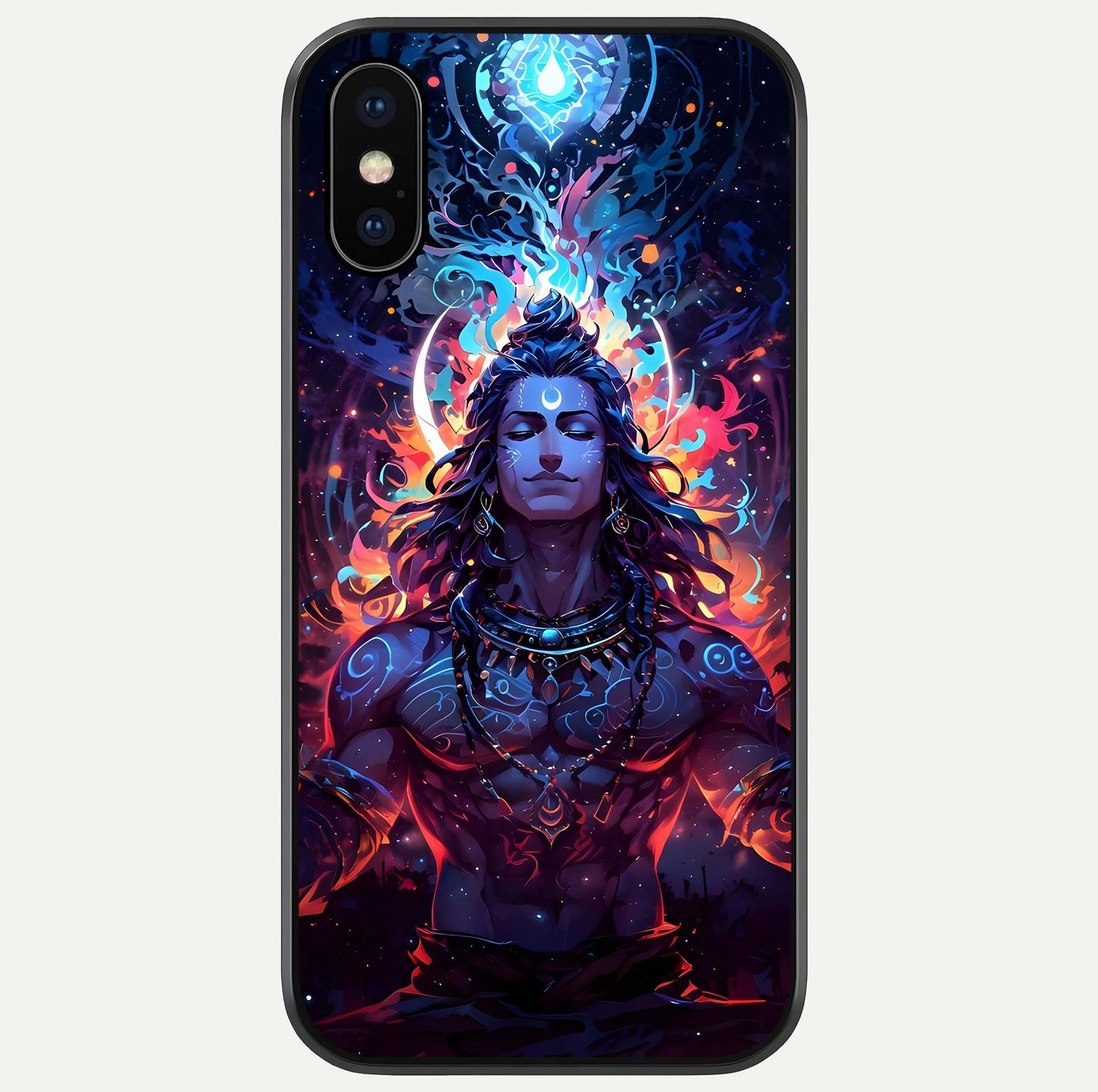 Divine Fire Shiv Glass Case For iPhone X by Custom World