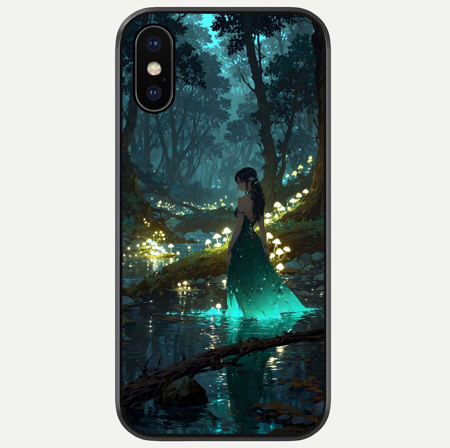 Enchanted Forest Glow Glass Case For iPhone X by Custom World