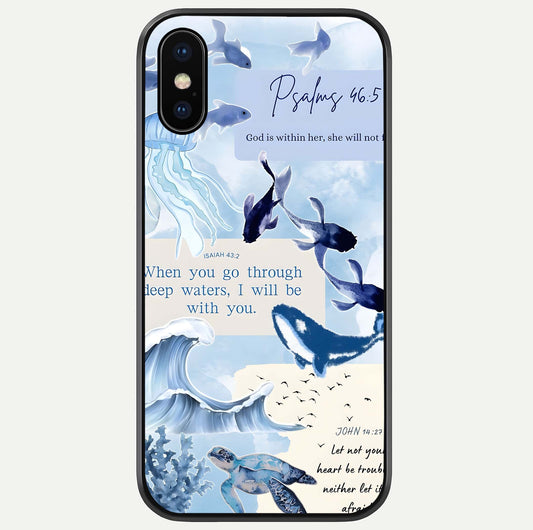 Faithful Ocean Promise Glass Case For iPhone X by Custom World