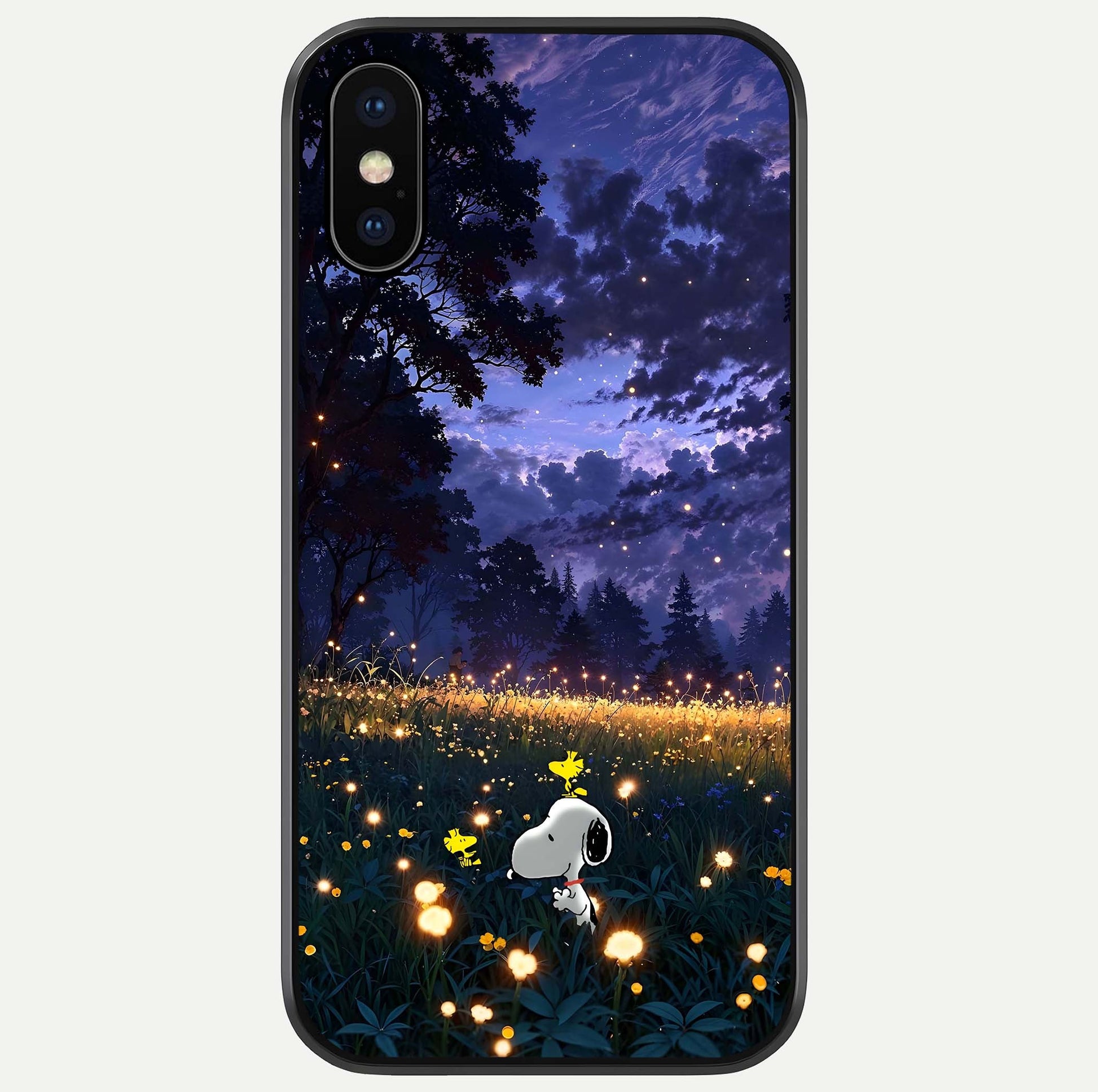 Firefly Meadow Magic Glass Case For iPhone X by Custom World