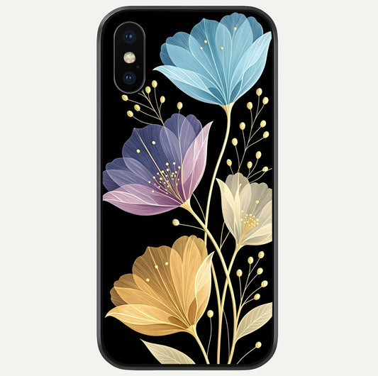 Flower Bloom Glow Glass Case For iPhone X by Custom World