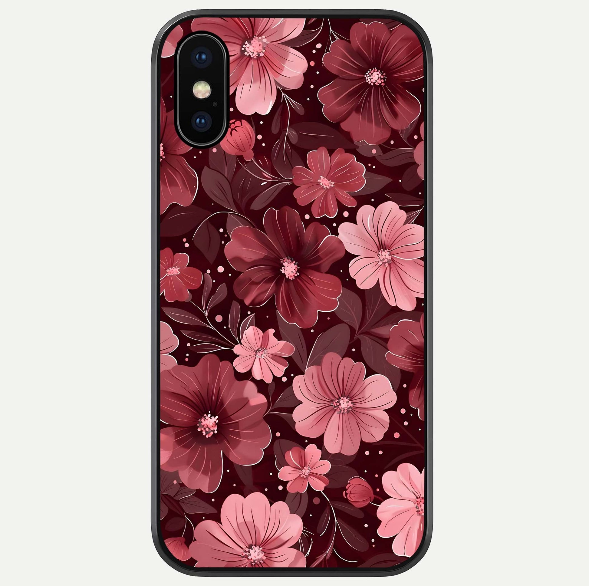 Flower Blush Bloom Glass Case For iPhone X by Custom World