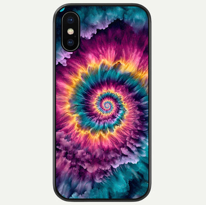 Galactic Spiral Burst Glass Case For iPhone X by Custom World
