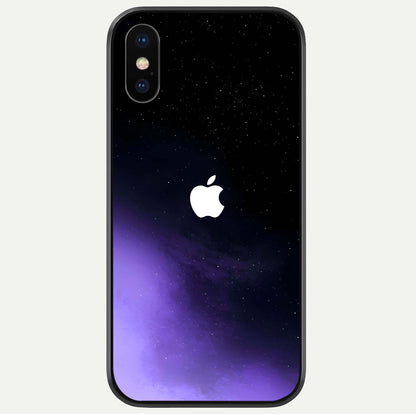 Galaxy Apple Aura Glass Case For iPhone X by Custom World