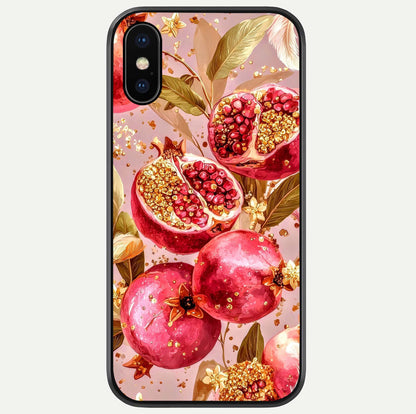 Golden Bloom Glow Glass Case For iPhone X by Custom World