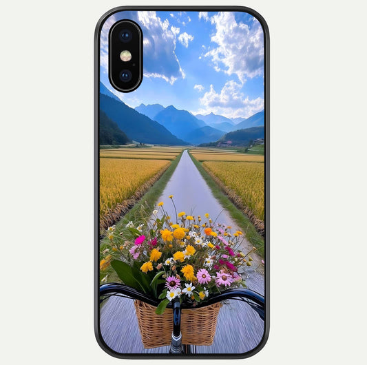 Golden Field Journey Glass Case For iPhone X by Custom World
