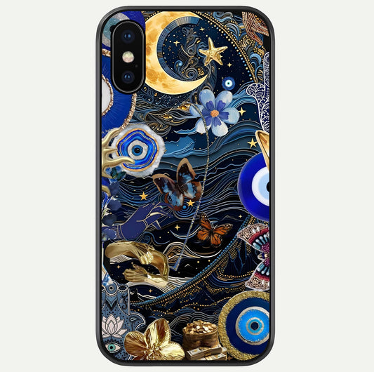 Golden Moon Magic Glass Case For iPhone X by Custom World