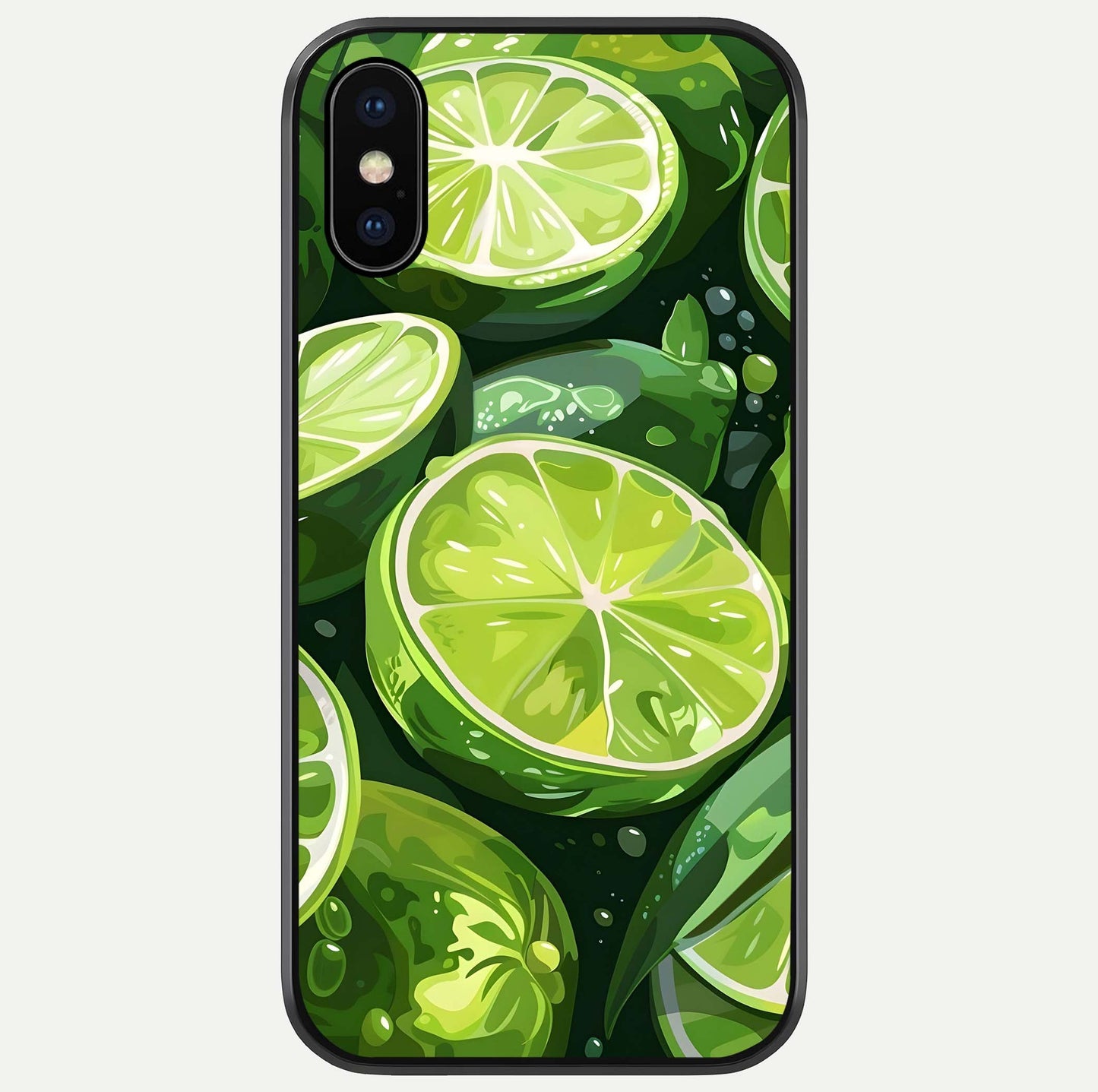 Green Lemon Glass Case For iPhone X by Custom World