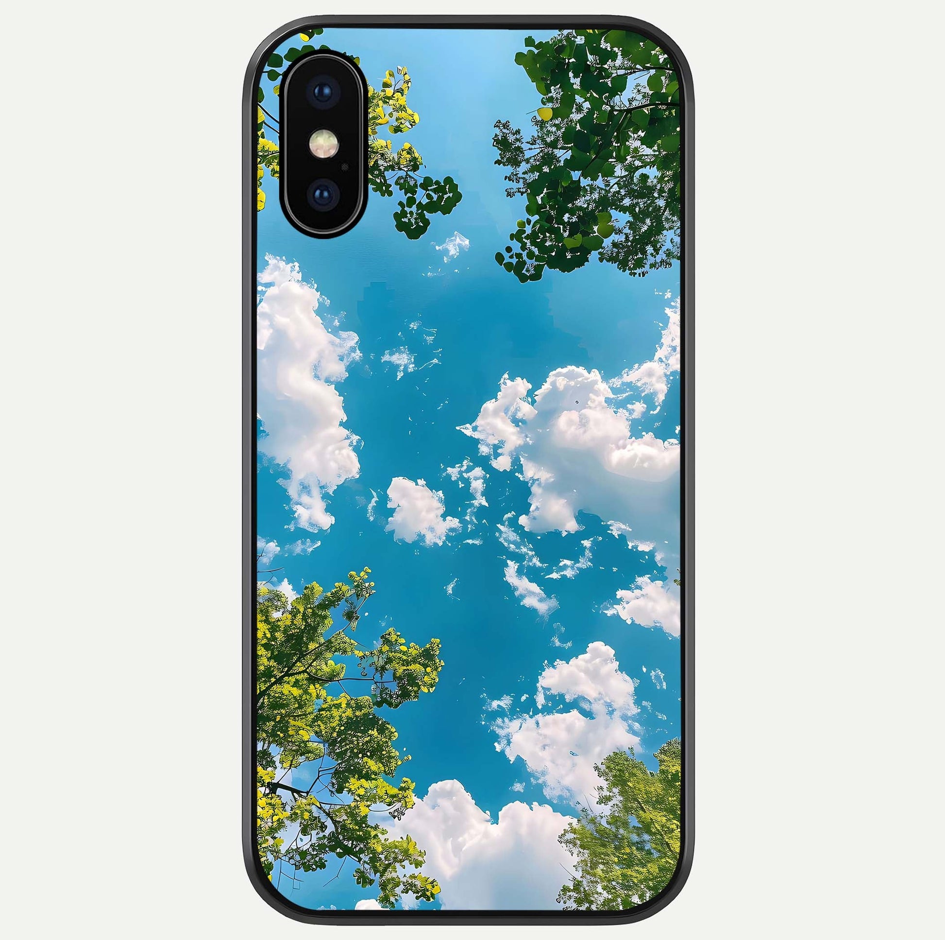 Greenery Sky Glass Case For iPhone X by Custom World