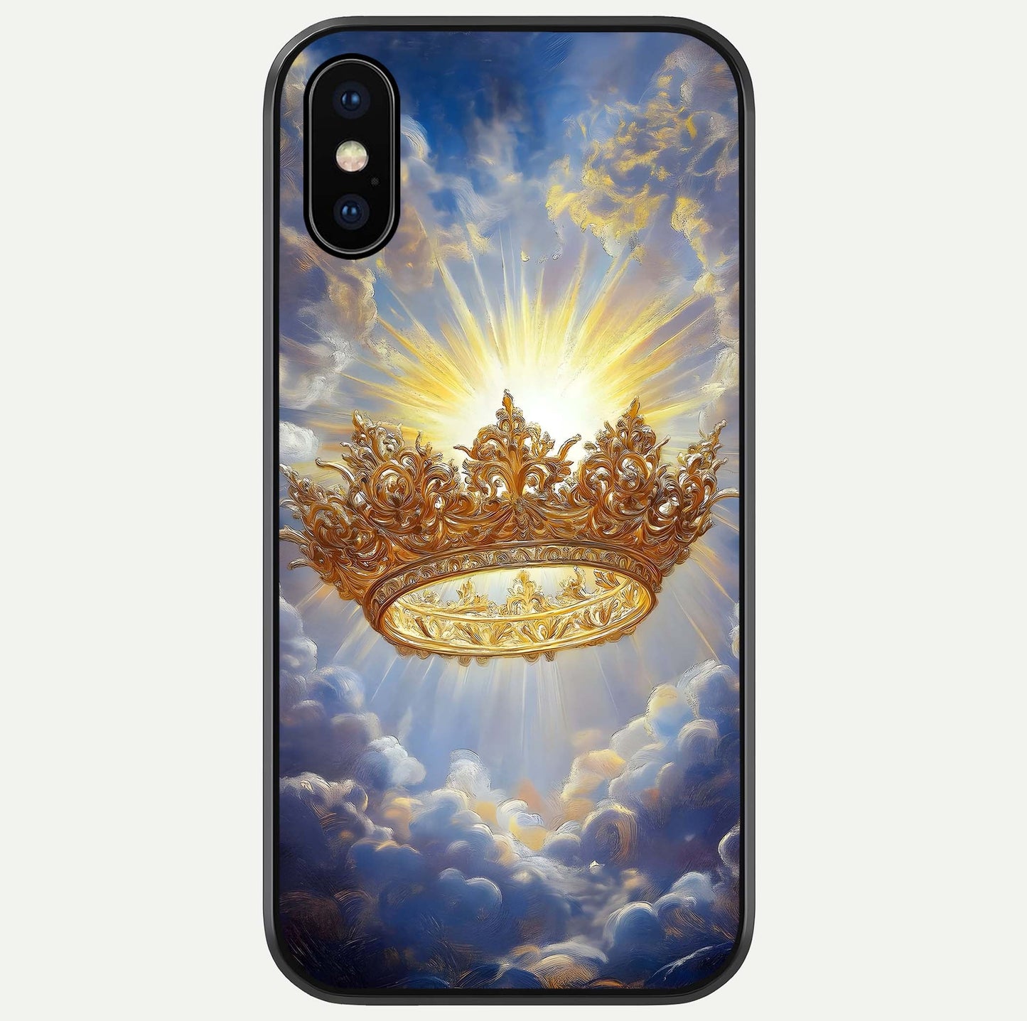 Heavenly Crown Light Glass Case For iPhone X by Custom World
