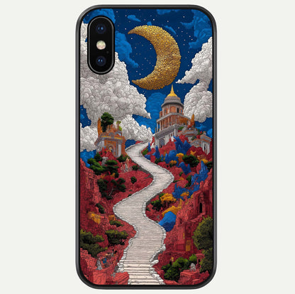 Heavenly Moon Path Glass Case For iPhone X by Custom World