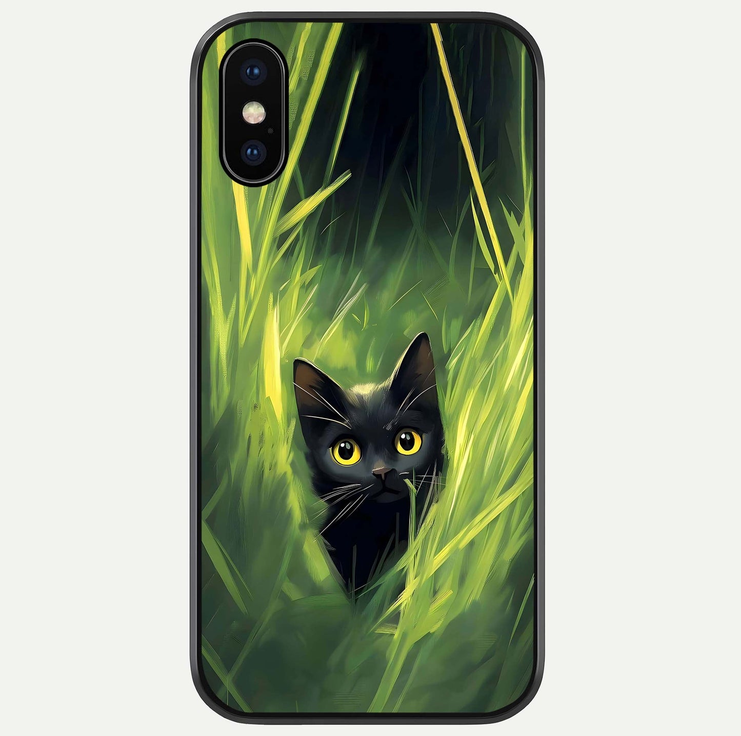 Hidden Cat Whisper Glass Case For iPhone X by Custom World