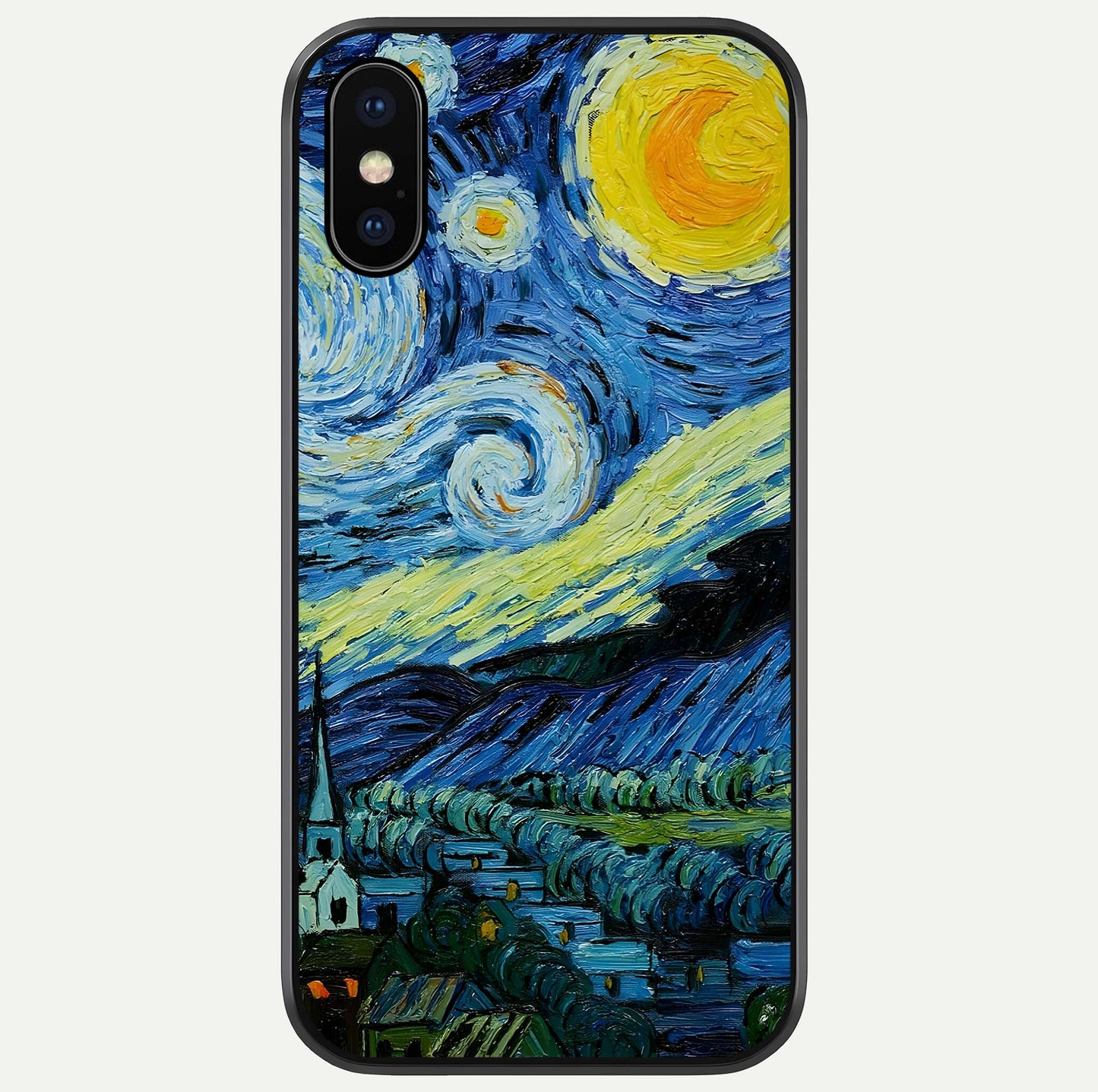 Inspired Van Gogh Art Glass Case For iPhone X by Custom World