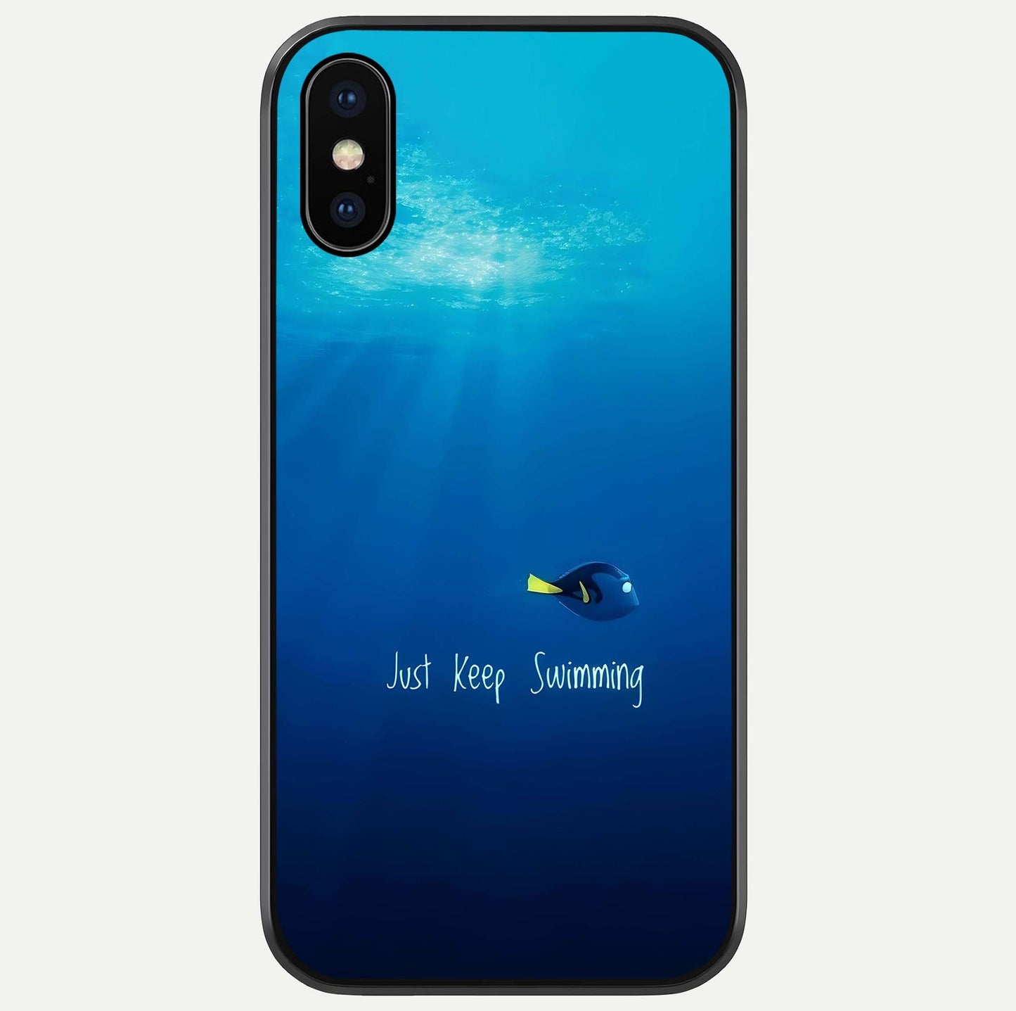 Just Keep Swimming Glass Case For iPhone X by Custom World