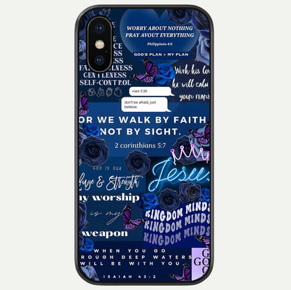 Kingdom Faith Glow Glass Case For iPhone X by Custom World