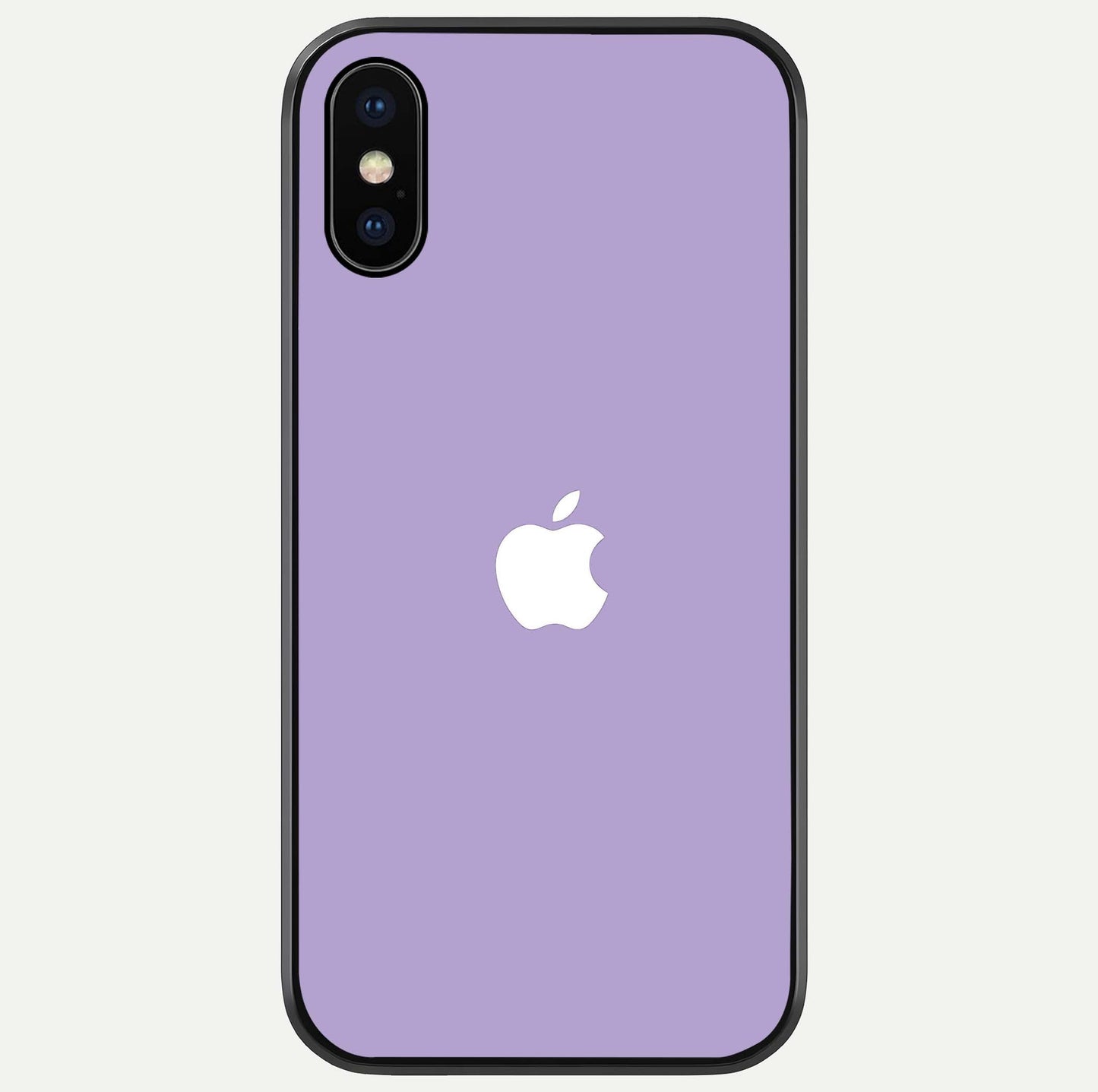 Lavender Soft Minimal Glass Case For iPhone X by Custom World