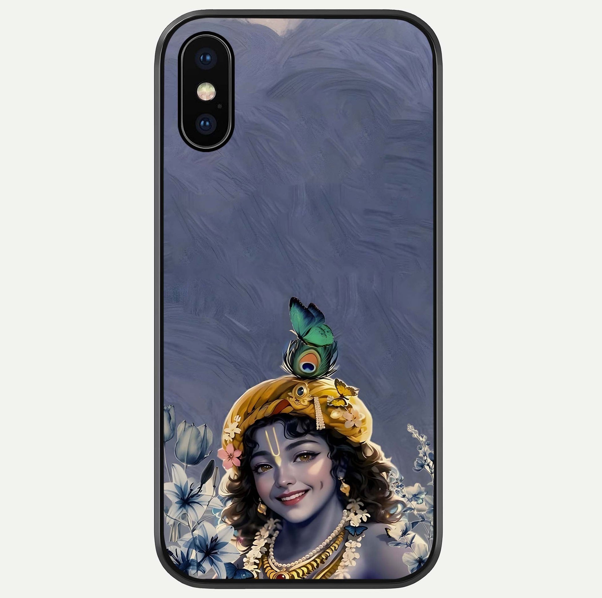 Lord Krishna Glass Case For iPhone X by Custom World
