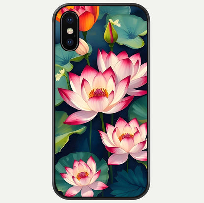 Lotus Dream Serenity Glass Case For iPhone X by Custom World