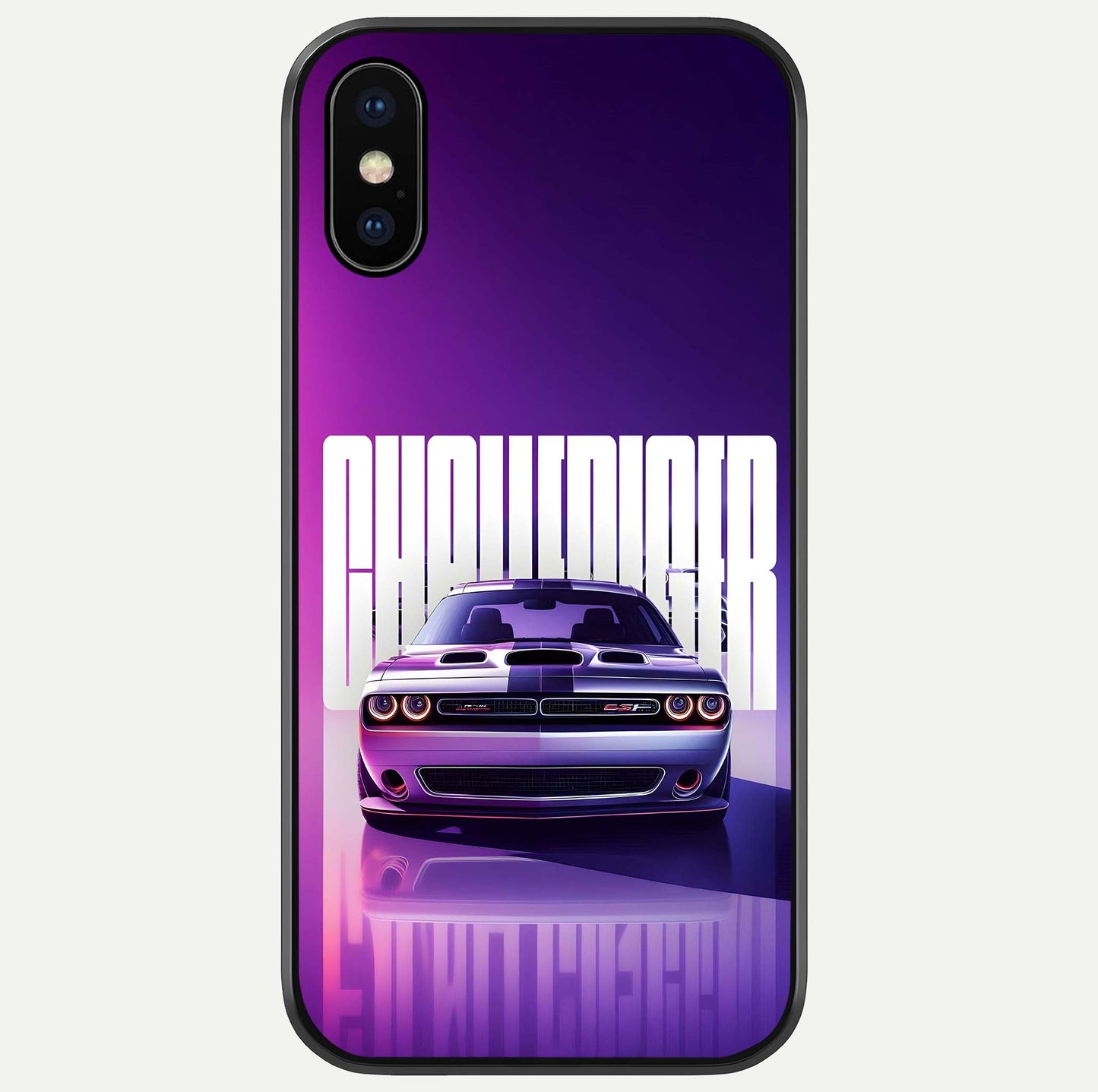 Midnight Muscle Ride Glass Case For iPhone X by Custom World