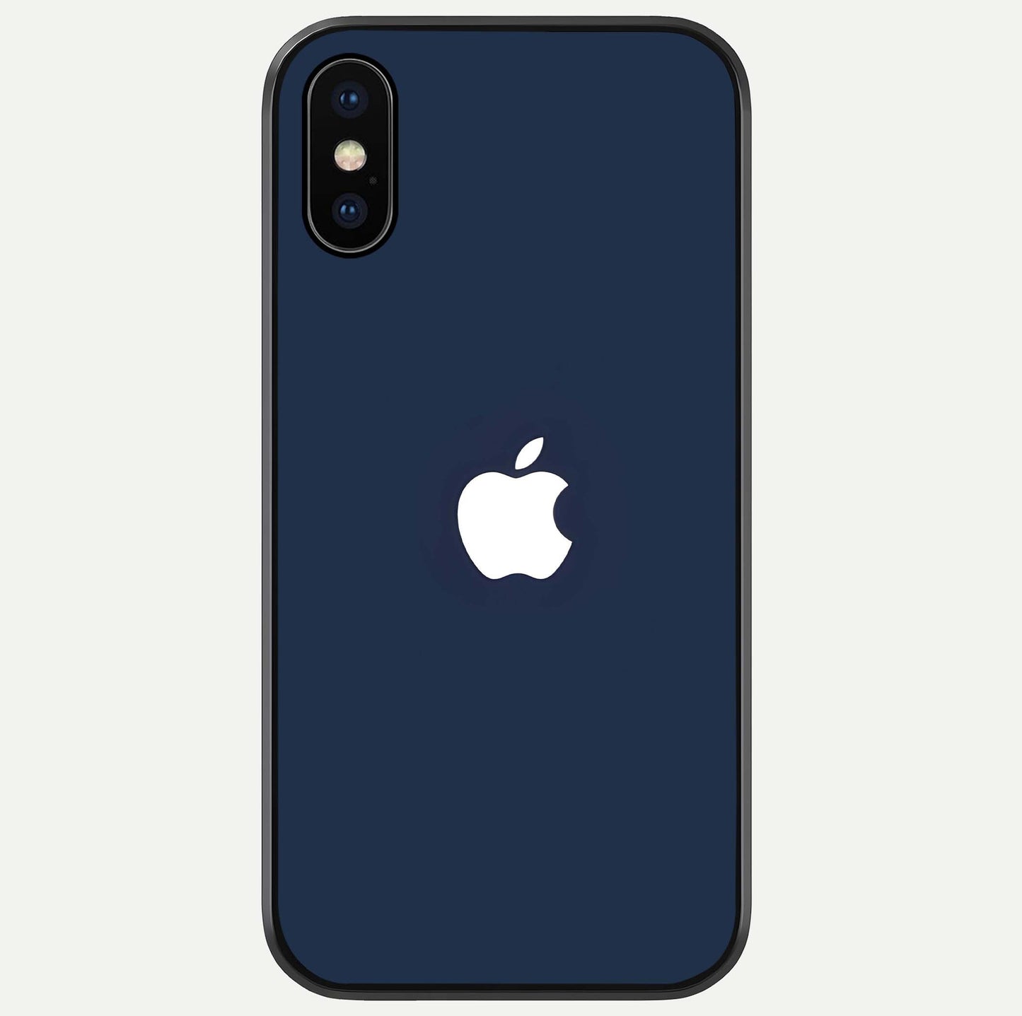 Minimal Apple Night Glass Case For iPhone X by Custom World