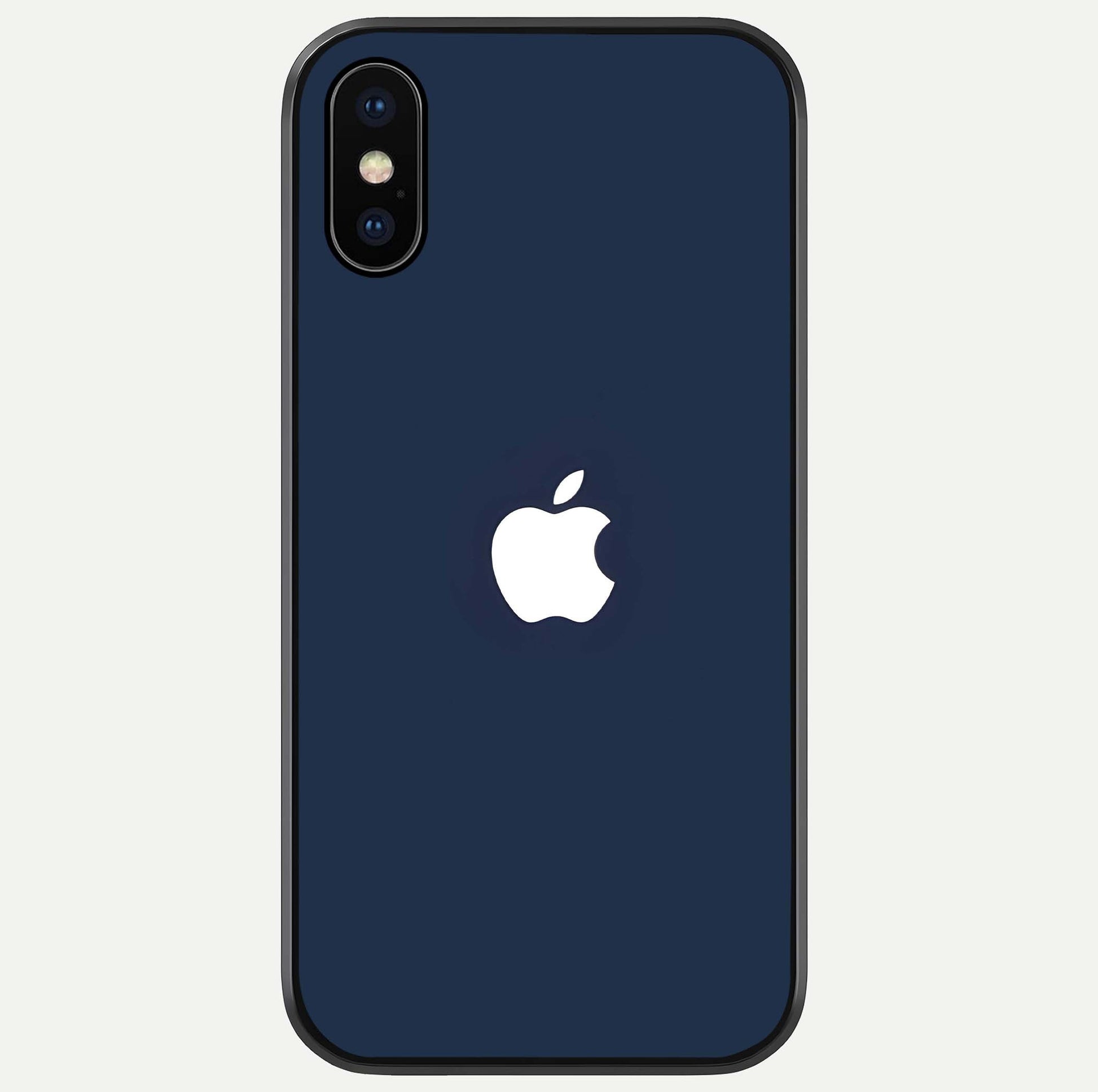 Minimal Apple Night Glass Case For iPhone X by Custom World