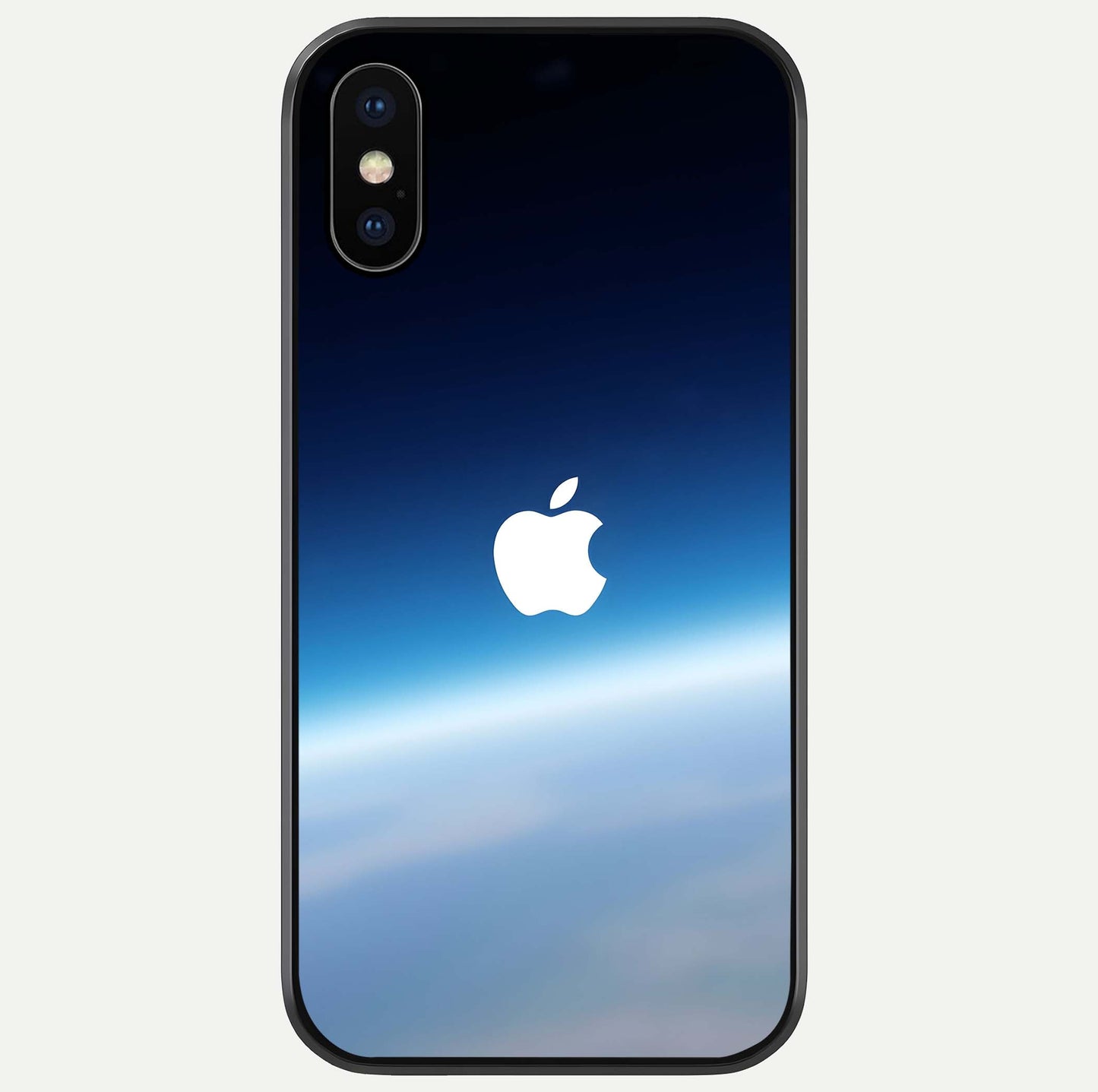Minimal Apple Sky Glass Case For iPhone X by Custom World