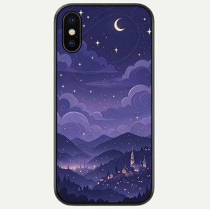 Minimal Night View Glass Case For iPhone X by Custom World