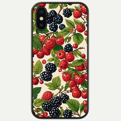 Mixed Berry Collage Glass Case For iPhone X by Custom World