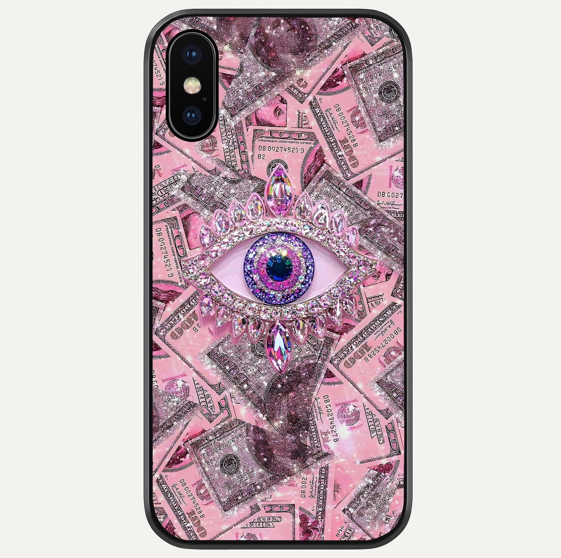 Money Eye Luxe Glass Case For iPhone X by Custom World