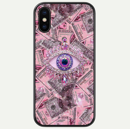 Money Eye Luxe Glass Case For iPhone X by Custom World