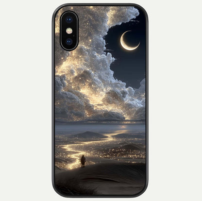 Moonlight Spark Path Glass Case For iPhone X by Custom World