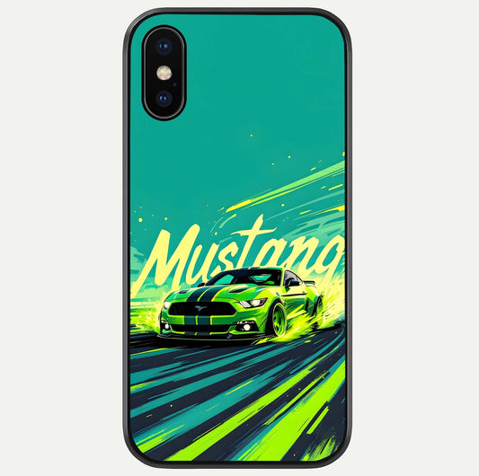 Mustang Bang Glass Case For iPhone X by Custom World
