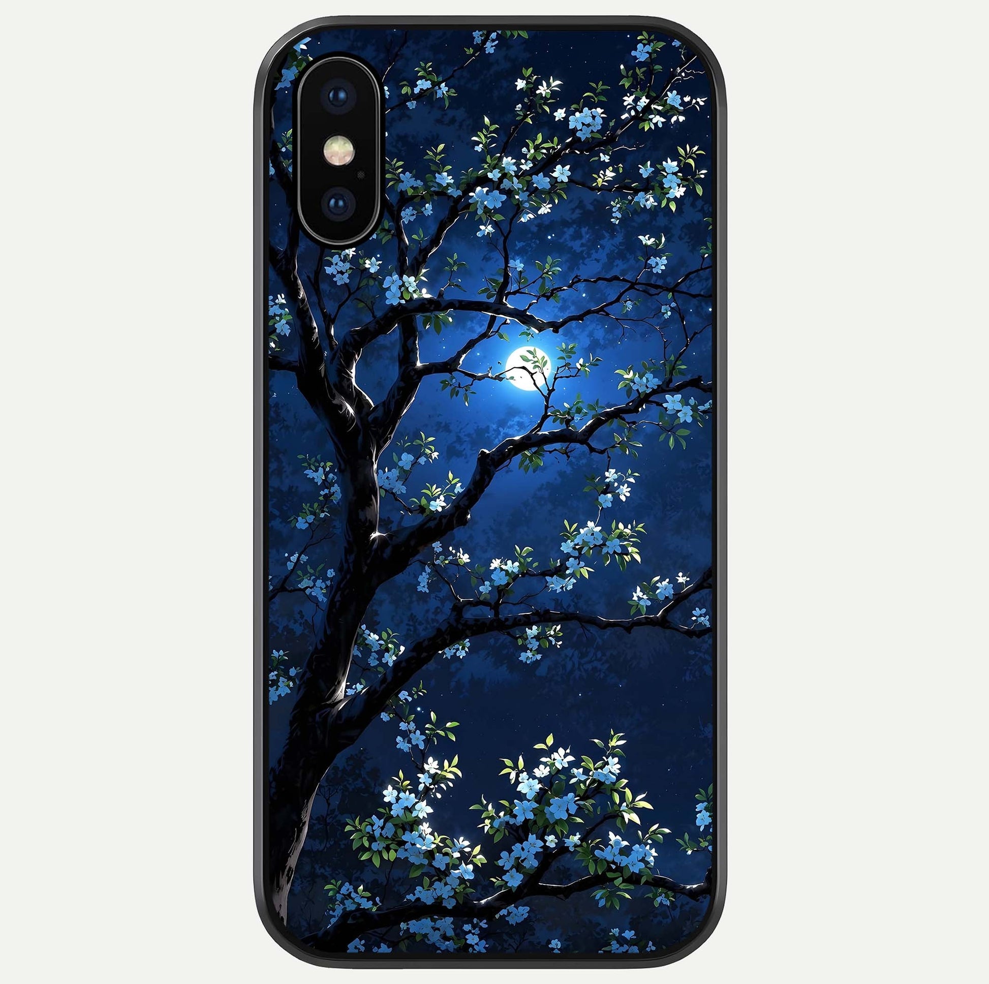 Mystic Floral Night Glass Case For iPhone X by Custom World