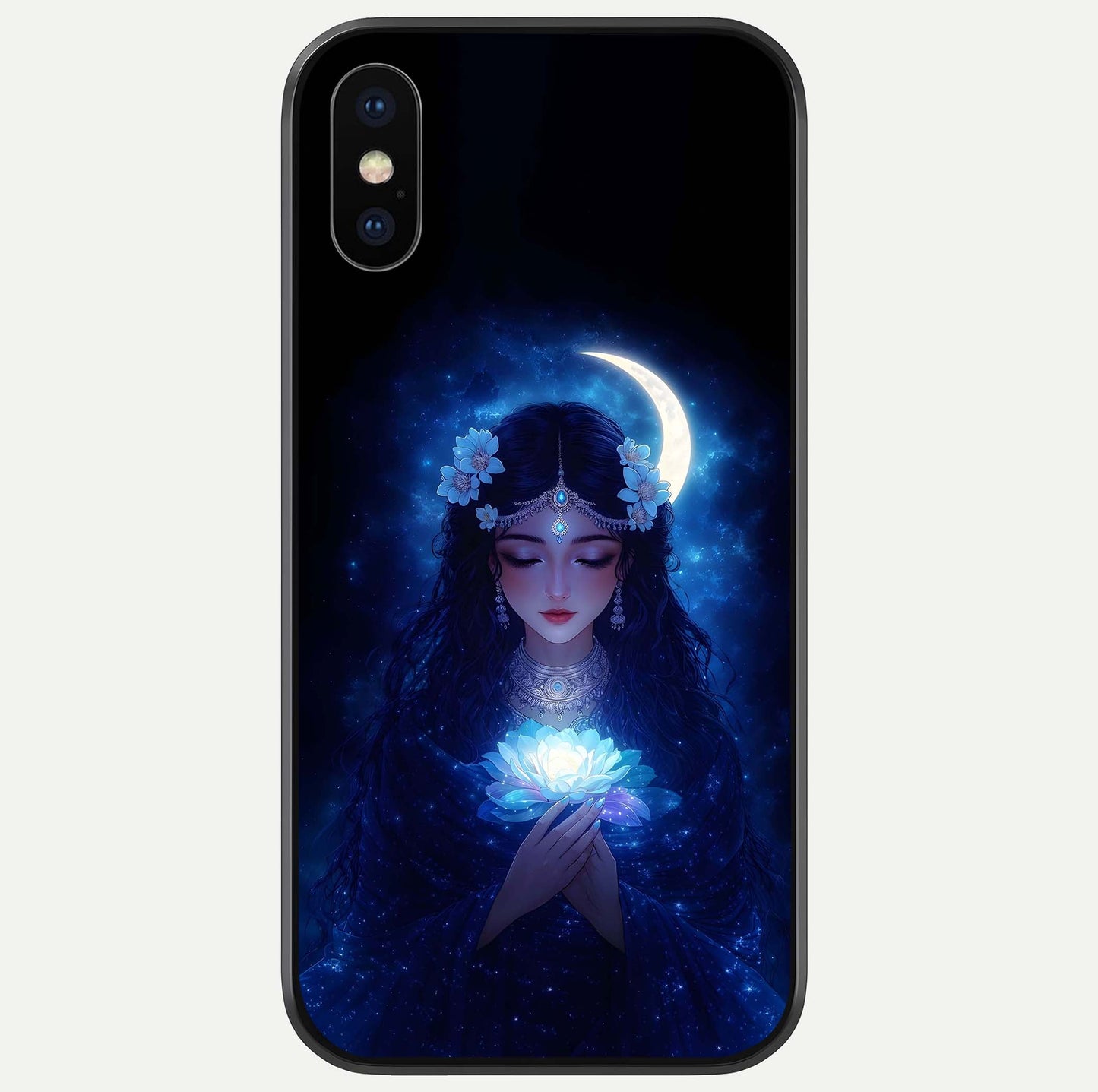 Mystic Moon Queen Glass Case For iPhone X by Custom World