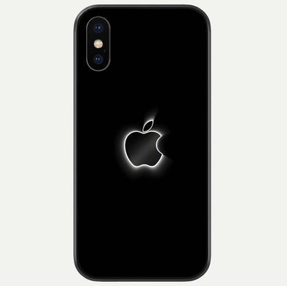 Neon Apple Glow Glass Case For iPhone X by Custom World
