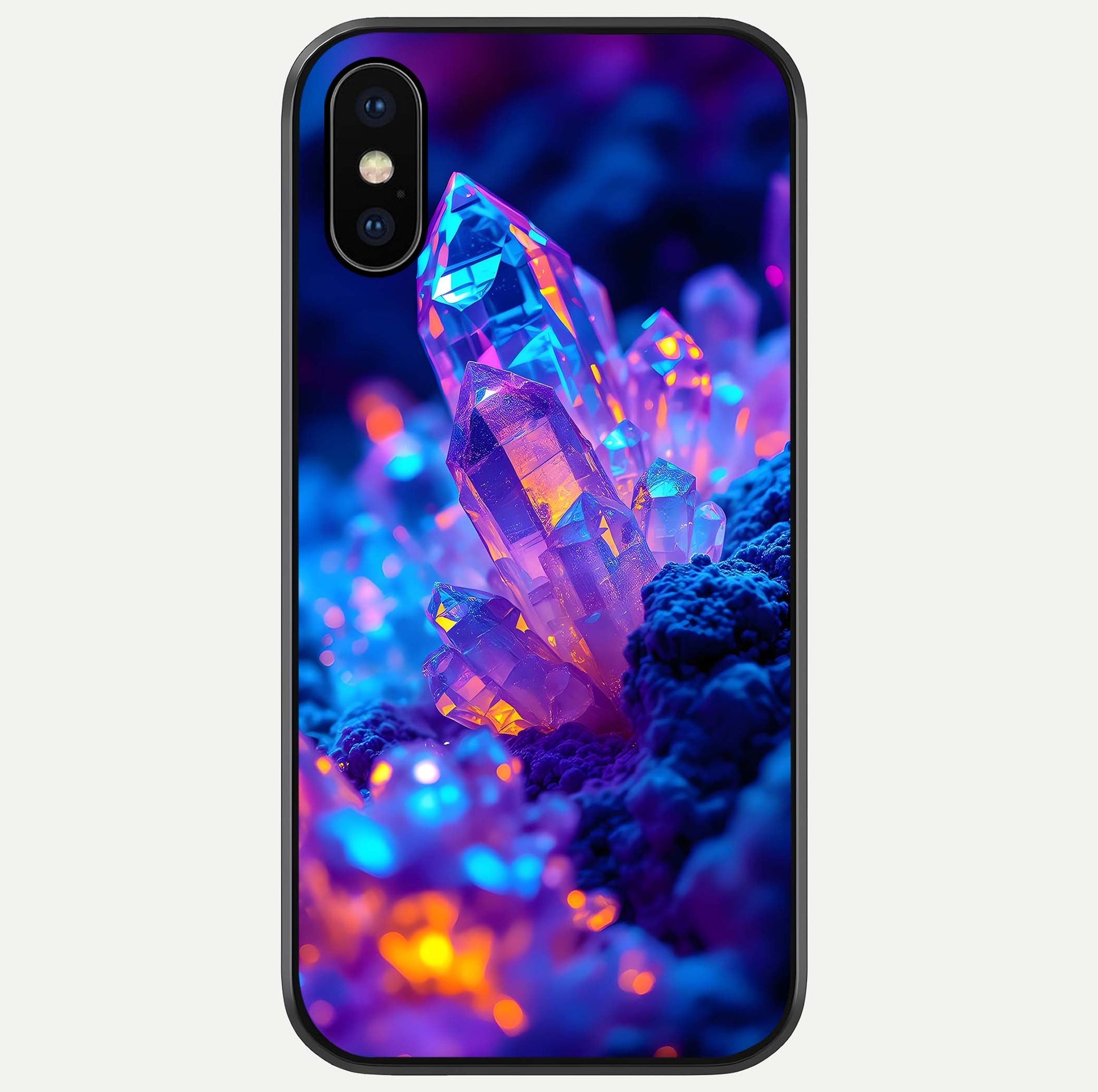 Neon Aura Shards Glass Case For iPhone X by Custom World