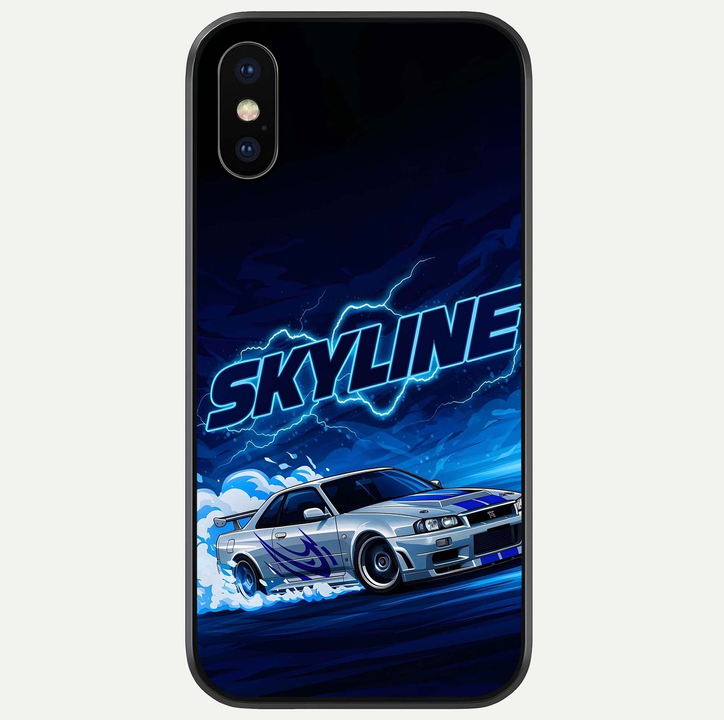 Neon Drift Beast Glass Case For iPhone X by Custom World