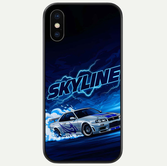 Neon Drift Beast Glass Case For iPhone X by Custom World