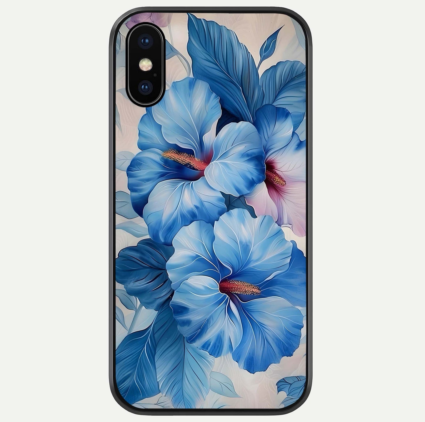 Ocean Hibiscus Grace Glass Case For iPhone X by Custom World