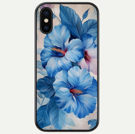 Ocean Hibiscus Grace Glass Case For iPhone X by Custom World