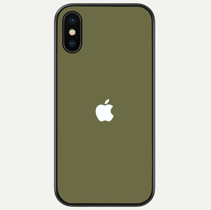 Olive Matte Essence Glass Case For iPhone X by Custom World