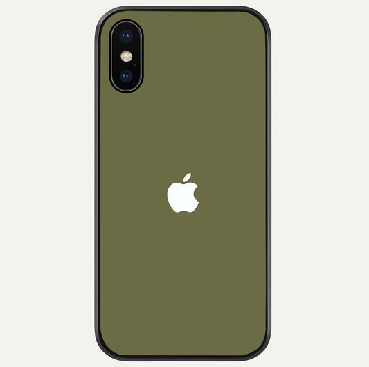 Olive Matte Essence Glass Case For iPhone X by Custom World