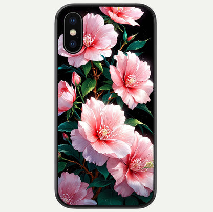 Peach Flower Glass Case For iPhone X by Custom World
